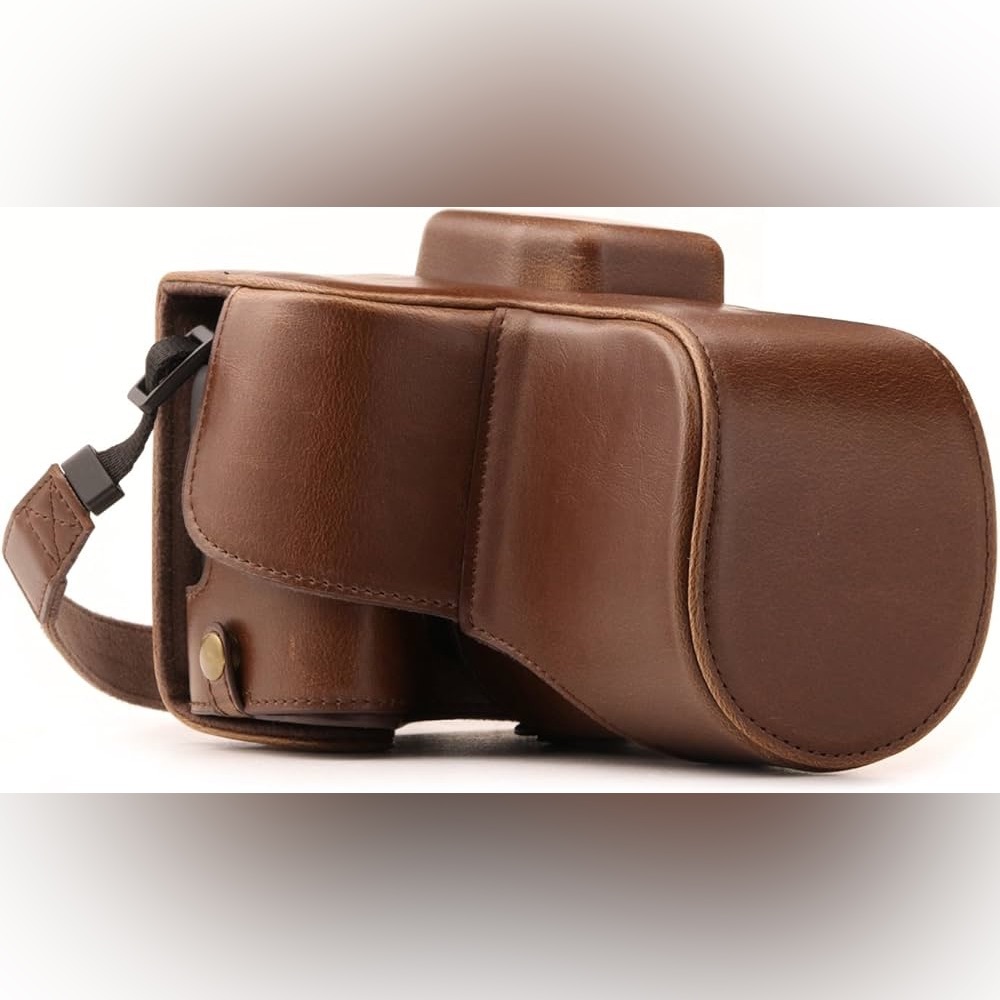 MegaGear Canon EOS Rebel SL2, 200D 18-55mm Lens Ever Ready Leather Camera Case